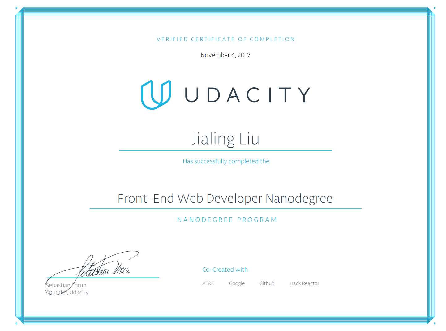 certificate